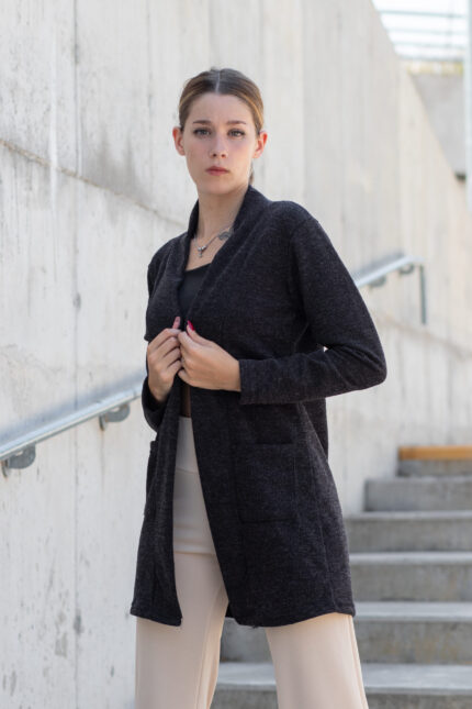 Saco Spolverino Lanilla Con Bolsillos - Image 3