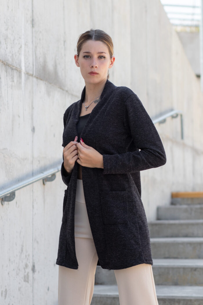 Saco Spolverino Lanilla Con Bolsillos - Image 3