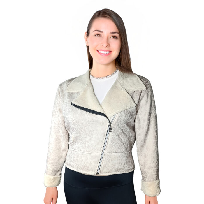 Campera Gamulán Biker Forrada Piel Corderito - Image 1