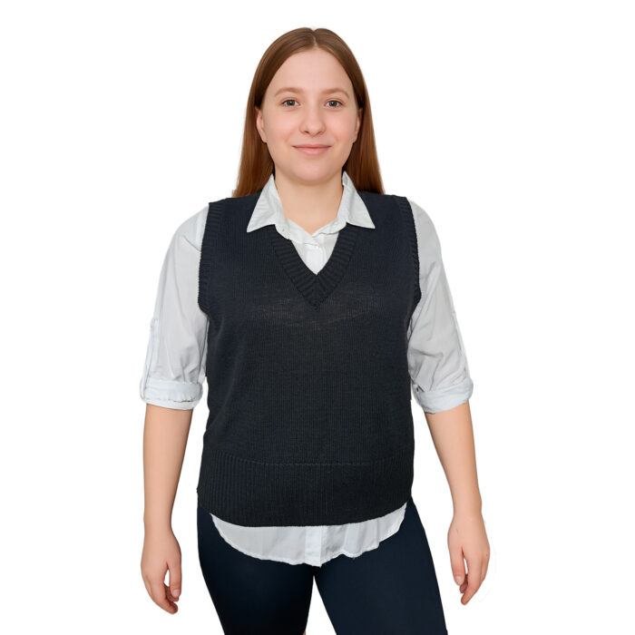 Chaleco Largo Mujer Escote V Lana Varios Colores - Image 1